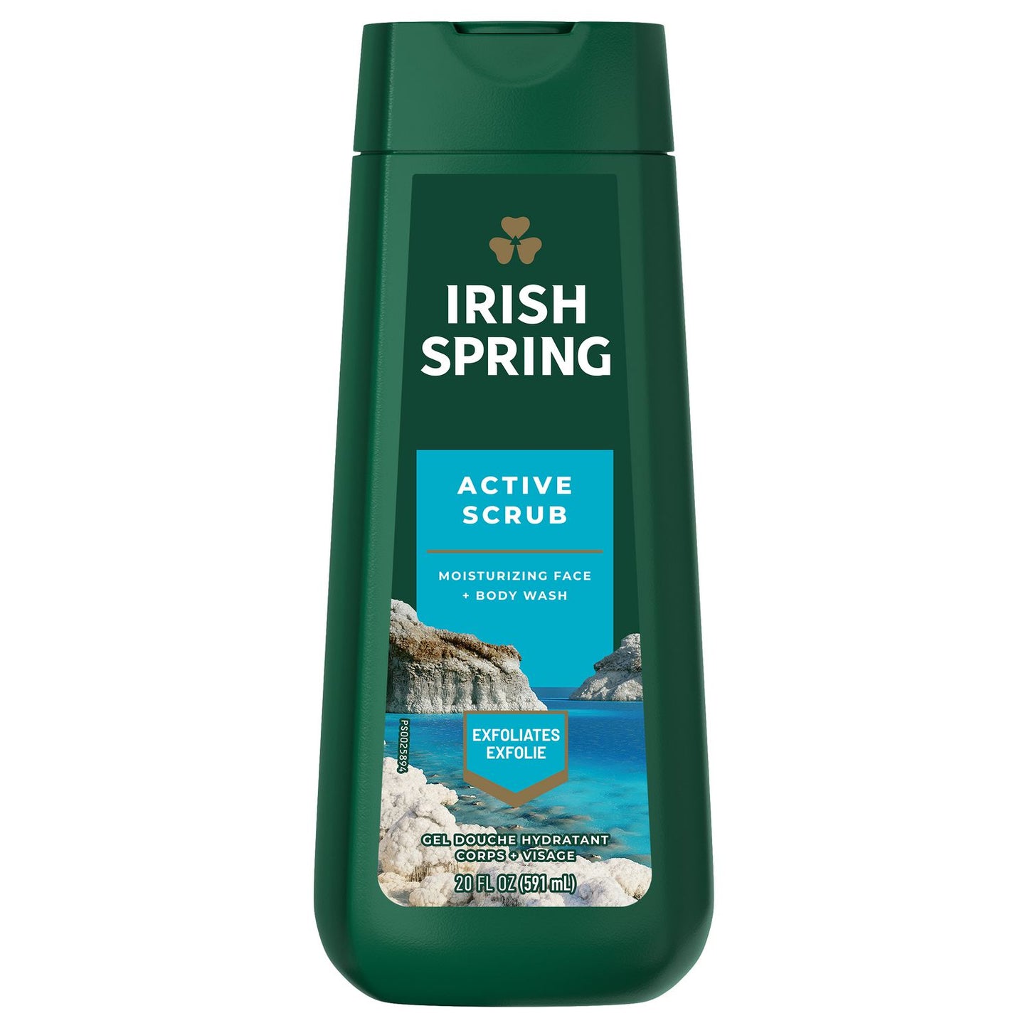 Irish Spring Active Scrub Moisturizing Face & Body Wash 591ml
