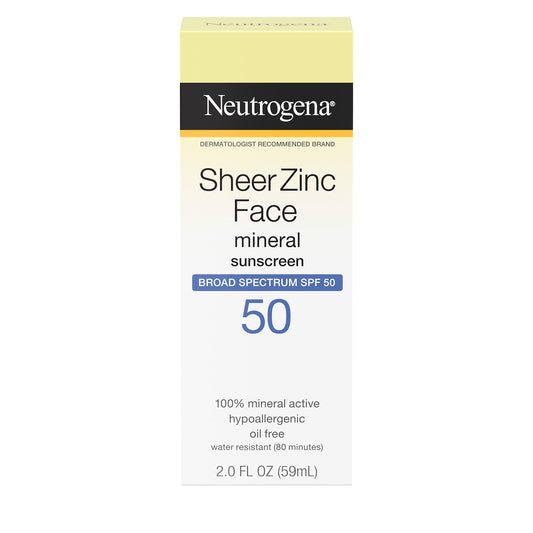 Neutrogena Sheer Zinc Face Mineral Sunscreen SPF50 59ml